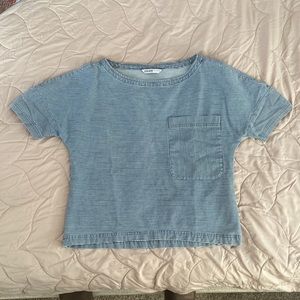 Zara Basic Denim box tee